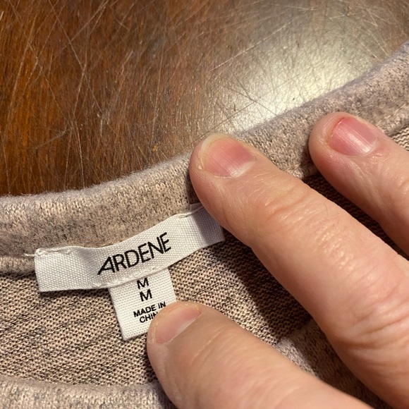 Ardene Tan Sweater with Cream Lace Accents - Picture 5 of 5